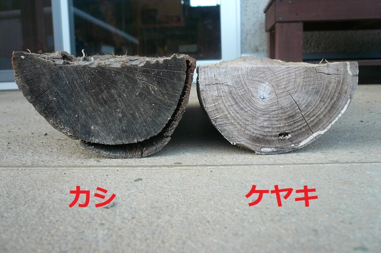 燃費が良いのはどっち？樫（カシ）と欅（ケヤキ）の薪くらべ！